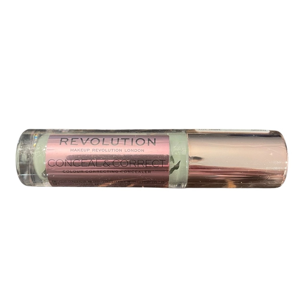 Makeup Revolution London Liquid Concealer Conceal + Correct Green 0.14 Oz NEW